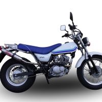 Exhaust compatible with Suzuki Rv 125 Van Van 2003-2017, Deeptone Inox, Slip-on exhaust including removable db killer and link pipe 