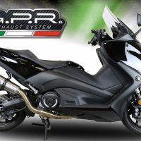 Exhaust compatible with Yamaha T-Max 560 2022-2024, Gpe Ann. titanium, Full system exhaust, including removable db killer 