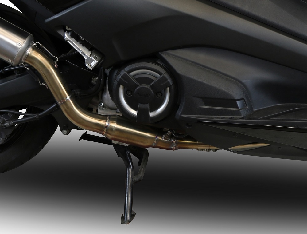 Exhaust compatible with Yamaha T-Max 530 2017-2021, Furore Nero, Full system exhaust, including removable db killer 