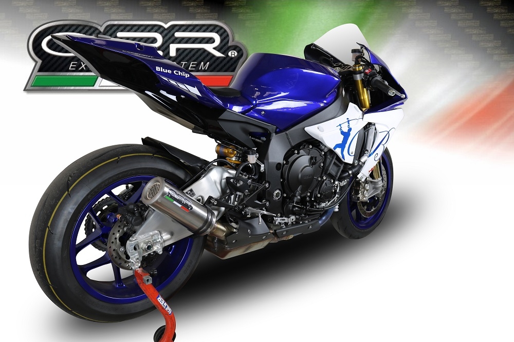 Exhaust compatible with Yamaha R1 2015-2016, M3 Inox , Slip-on exhaust including removable db killer and link pipe 