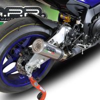 Exhaust compatible with Yamaha R1 2015-2016, M3 Inox , Slip-on exhaust including removable db killer and link pipe 