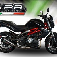 Exhaust compatible with Benelli Bn 302 S 2017-2024, GP Evo4 Titanium, Slip-on exhaust including removable db killer and link pipe 