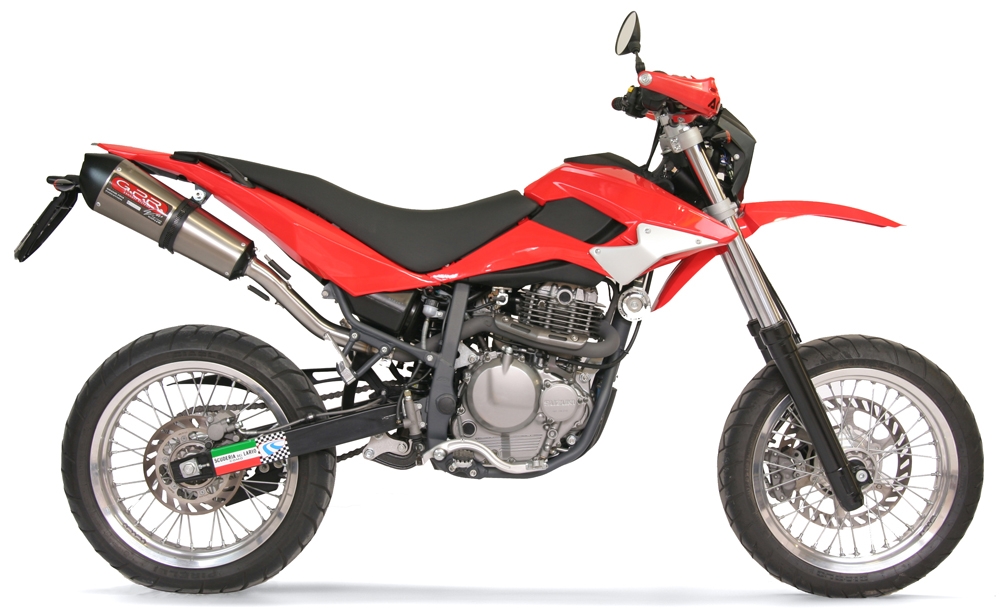 Exhaust compatible with Beta Alp 4.0 2005-2016, Gpe Ann. titanium, Slip-on exhaust including removable db killer and link pipe 