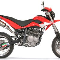 Exhaust compatible with Beta Alp 4.0 2005-2016, Gpe Ann. titanium, Slip-on exhaust including removable db killer and link pipe 