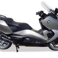 Exhaust compatible with Bmw C650GT 2012-2015, Gpe Ann. Poppy, Slip-on exhaust including removable db killer and link pipe 