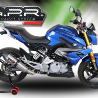 Exhaust compatible with Bmw G310R 2017-2021, Gpe Ann. titanium, Full system exhaust, including removable db killer 