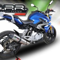 Exhaust compatible with Bmw G310R 2017-2021, Gpe Ann. titanium, Full system exhaust, including removable db killer 