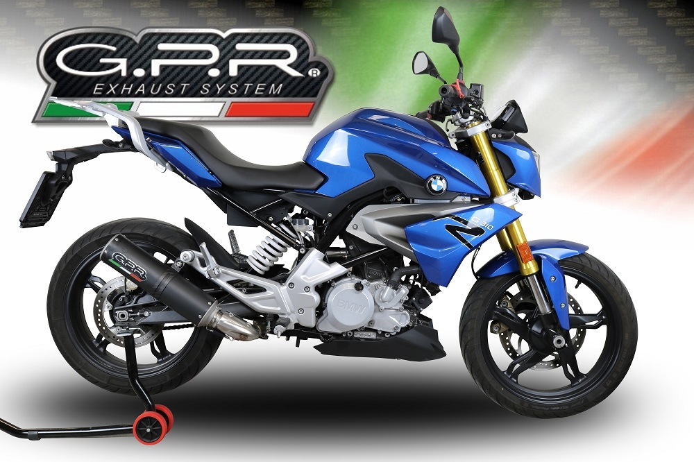GPR exhaust compatible with  Bmw G310R 2022-2024, M3 Black Titanium, Full system exhaust including removable db killer and catalyst, EPA-compliant 