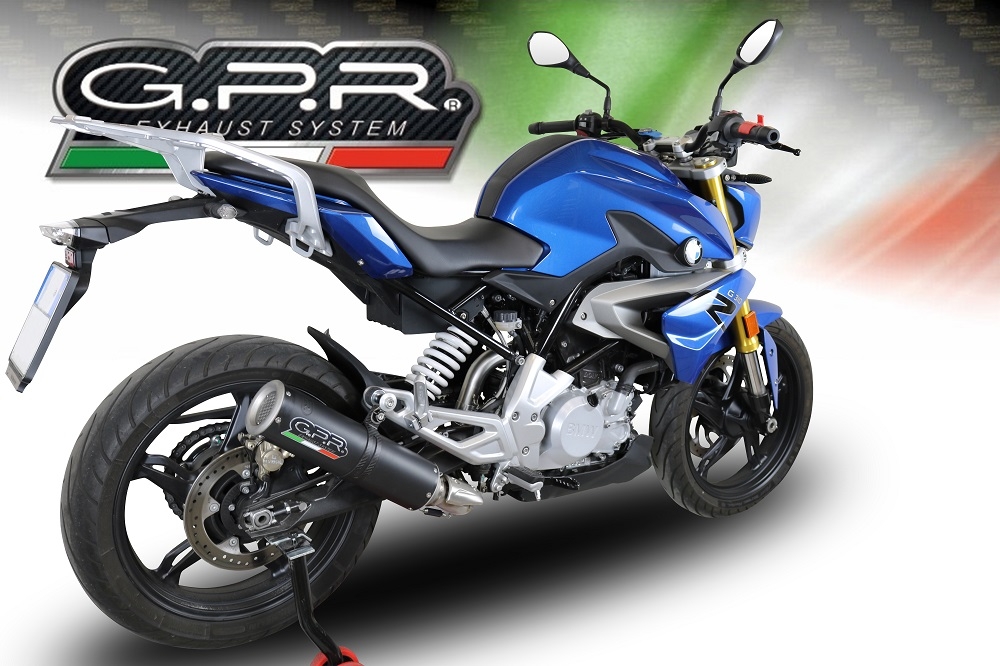 GPR exhaust compatible with  Bmw G310R 2022-2024, M3 Black Titanium, Full system exhaust including removable db killer and catalyst, EPA-compliant 