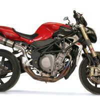 Exhaust compatible with Mv Agusta Brutale 750 S 2000-2006, Gpe Ann. titanium, Slip-on exhaust including removable db killer and link pipe 