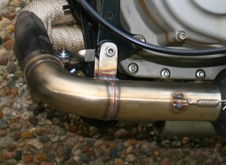 Exhaust compatible with Buell S1 Lightning 1999-2002, Gpe Ann. titanium, Slip-on exhaust including removable db killer and link pipe 