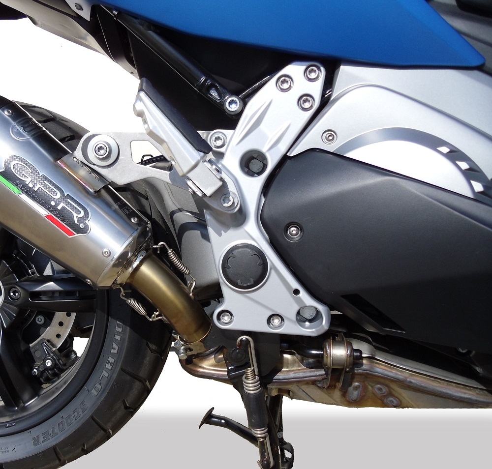 Exhaust compatible with Bmw C600 Sport 2012-2016, Gpe Ann. titanium, Slip-on exhaust including removable db killer and link pipe 