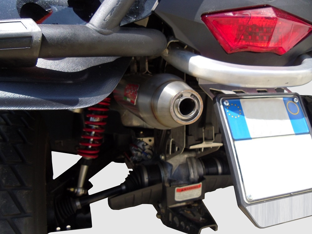Exhaust compatible with Can Am Outlander 850 XMR 2016-2023, Deeptone Atv, Slip-on exhaust including removable db killer and link pipe 
