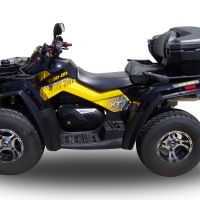 Exhaust compatible with Can Am Outlander 800 R / MAX 2013-2015, Deeptone Atv, Slip-on exhaust including removable db killer and link pipe, EPA-compliance NOT required 