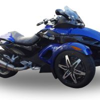 Exhaust compatible with Can Am Spyder 1000 Gs 2007-2009, Gpe Ann. titanium, Slip-on exhaust including removable db killer and link pipe 