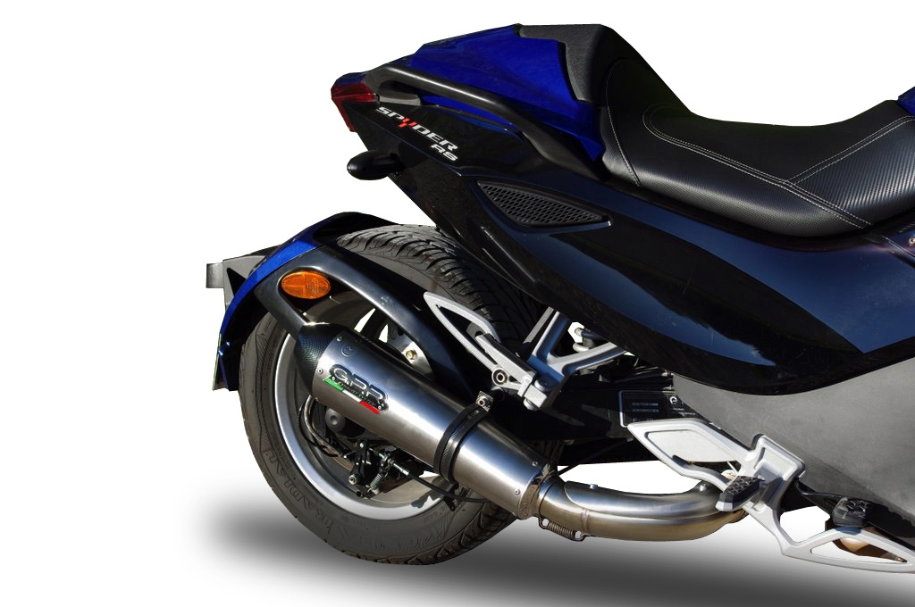 Exhaust compatible with Can Am Spyder 1000 Gs 2007-2009, Gpe Ann. titanium, Slip-on exhaust including removable db killer and link pipe 