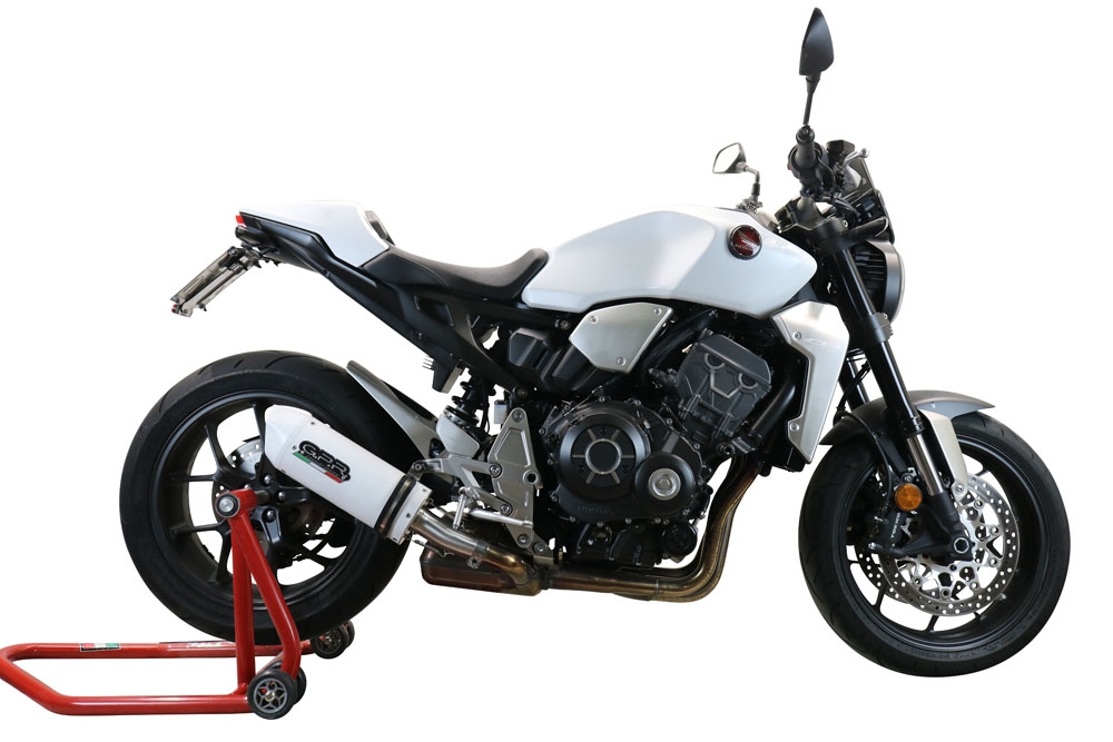 Exhaust compatible with Honda CB1000R 2018-2020, Albus Evo4, Slip-on exhaust including removable db killer and link pipe, EPA-compliant 