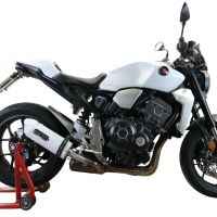 Exhaust compatible with Honda CB1000R 2018-2020, Albus Evo4, Slip-on exhaust including removable db killer and link pipe, EPA-compliant 