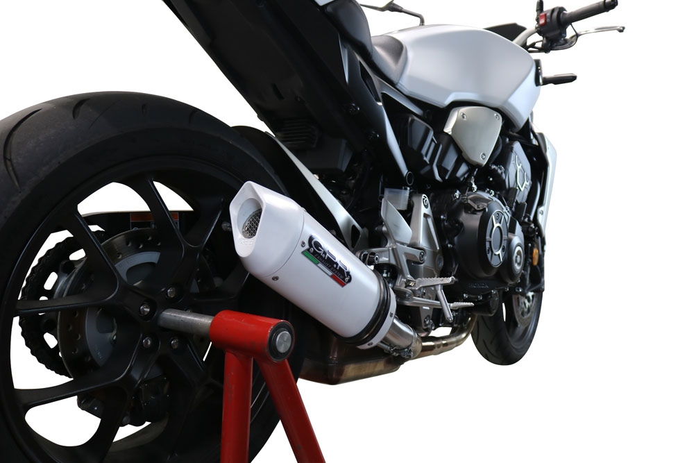 Exhaust compatible with Honda CB1000R 2018-2020, Albus Evo4, Slip-on exhaust including removable db killer and link pipe, EPA-compliant 