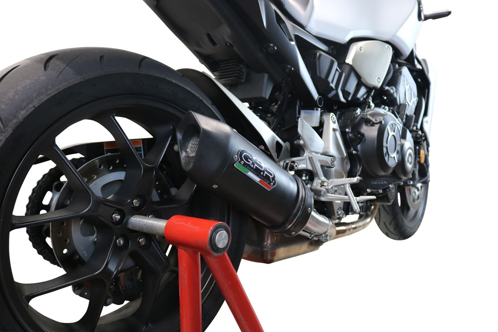 Exhaust compatible with Honda CB1000R 2021-2024, Furore Nero, Slip-on exhaust including link pipe 