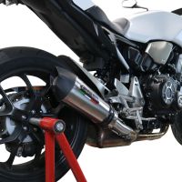 Exhaust compatible with Honda CB1000R 2021-2024, GP Evo4 Titanium, Slip-on exhaust including removable db killer and link pipe 