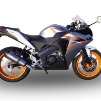 Exhaust compatible with Honda CBR125R 2011-2016, Gpe Ann. titanium, Full system exhaust, including removable db killer 