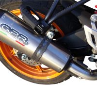 Exhaust compatible with Honda CBR125R 2011-2016, Gpe Ann. titanium, Full system exhaust, including removable db killer 