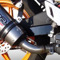 Exhaust compatible with Honda CBR125R 2011-2016, Gpe Ann. titanium, Slip-on exhaust including link pipe and removable db killer 