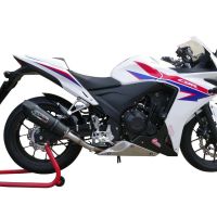 Exhaust compatible with Honda CBR500R 2023-2024, GP Evo4 Black Titanium, Slip-on exhaust including removable db killer and link pipe 