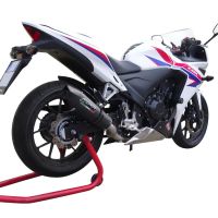 Exhaust compatible with Honda CBR500R 2023-2024, GP Evo4 Black Titanium, Slip-on exhaust including removable db killer and link pipe 