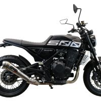 Exhaust compatible with Brixton Crossfire 500 X 2020-2021, Powercone Evo, Slip-on exhaust including removable db killer and link pipe 
