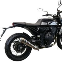 Exhaust compatible with Brixton Crossfire 500 X 2020-2021, Powercone Evo, Slip-on exhaust including removable db killer and link pipe 