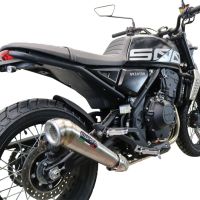 Exhaust compatible with Brixton Crossfire 500 X 2020-2021, Powercone Evo, Slip-on exhaust including removable db killer and link pipe 