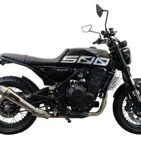 Exhaust compatible with Brixton Crossfire 500 X 2022-2023, Ultracone, Slip-on exhaust including removable db killer and link pipe, EPA-compliant 