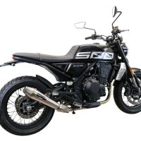 Exhaust compatible with Brixton Crossfire 500 X 2022-2023, Ultracone, Slip-on exhaust including removable db killer and link pipe, EPA-compliant 