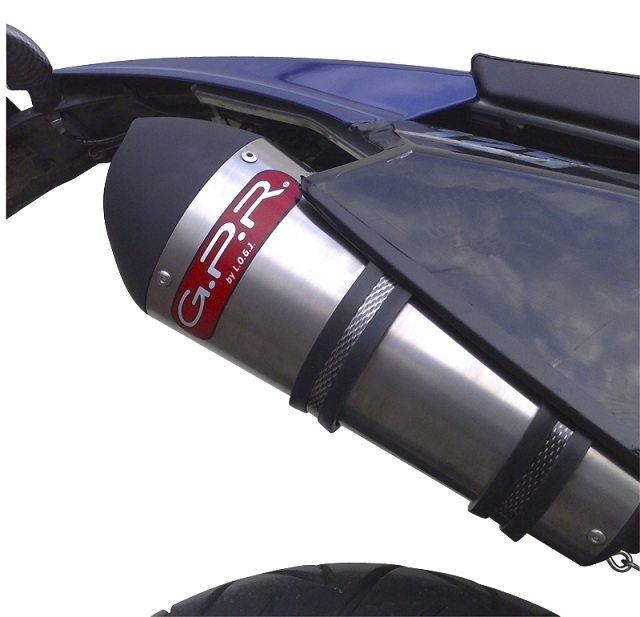 Exhaust compatible with Derbi Mulhacèn 2006-2011, Gpe Ann. titanium, Slip-on exhaust including removable db killer and link pipe 