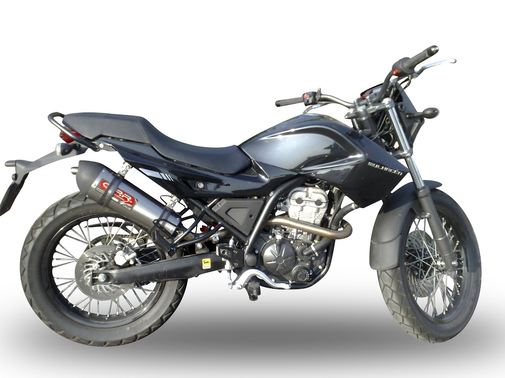 Exhaust compatible with Derbi Mulhacèn 2006-2011, Gpe Ann. titanium, Slip-on exhaust including removable db killer and link pipe 