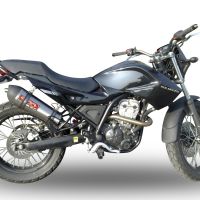 Exhaust compatible with Derbi Mulhacèn 2006-2011, Gpe Ann. titanium, Slip-on exhaust including removable db killer and link pipe 