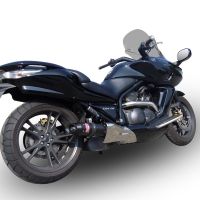 Exhaust compatible with Honda Dn-01 2008-2010, Furore Nero, Slip-on exhaust including removable db killer and link pipe 