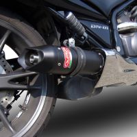 Exhaust compatible with Honda Dn-01 2008-2010, Furore Nero, Slip-on exhaust including removable db killer and link pipe 