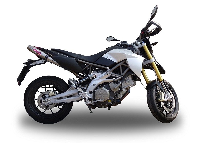 Exhaust compatible with Aprilia Dorsoduro 750 2008-2016, Deeptone Inox, Dual slip-on exhausts including link pipes 