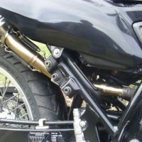 Exhaust compatible with Suzuki Dr 125 - Sm 2008-2015, Furore Nero, Slip-on exhaust including removable db killer and link pipe 
