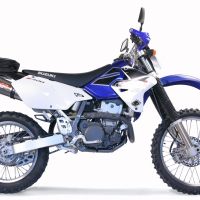 Exhaust compatible with Kawasaki KLX400R 2003-2004, Gpe Ann. titanium, Slip-on exhaust including removable db killer and link pipe 