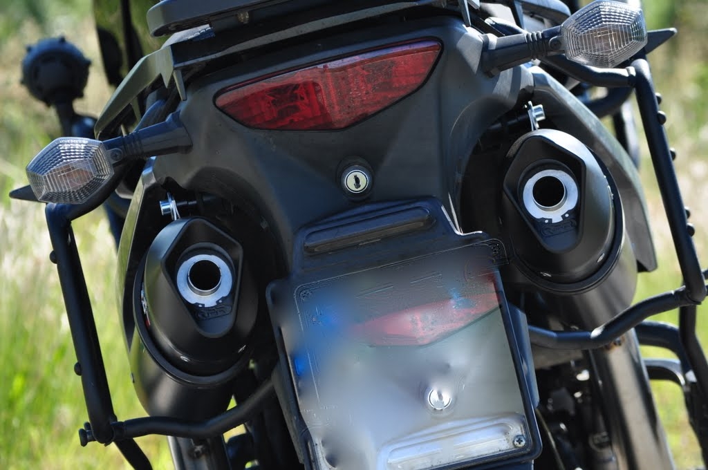 Exhaust compatible with Kawasaki Klv 1000 2004-2007, Furore Nero, Dual slip-on including removable db killers and link pipes 