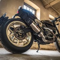 Exhaust compatible with Ducati Scrambler 803 2015-2016, Gpe Ann. titanium, Slip-on exhaust including removable db killer and link pipe 