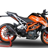 Exhaust compatible with Ktm RC 390 2017-2020, GP Evo4 Poppy, Slip-on exhaust including removable db killer and link pipe 