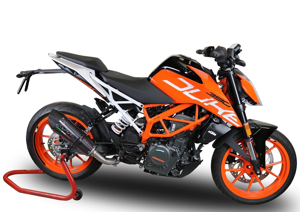 Exhaust compatible with Ktm RC 390 2017-2020, GP Evo4 Poppy, Slip-on exhaust including removable db killer and link pipe 