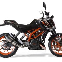 Exhaust compatible with Ktm 390 DUKE 2013-2016, Gpe Ann. titanium, Slip-on exhaust including link pipe 