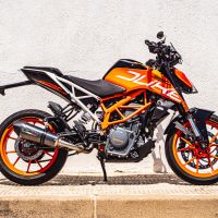 Exhaust compatible with Ktm 250 Duke 2017-2020, GP Evo4 Poppy, Slip-on exhaust including removable db killer and link pipe 