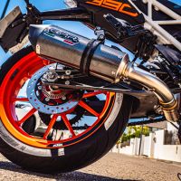 Exhaust compatible with Ktm 250 Duke 2017-2020, GP Evo4 Poppy, Slip-on exhaust including removable db killer and link pipe 
